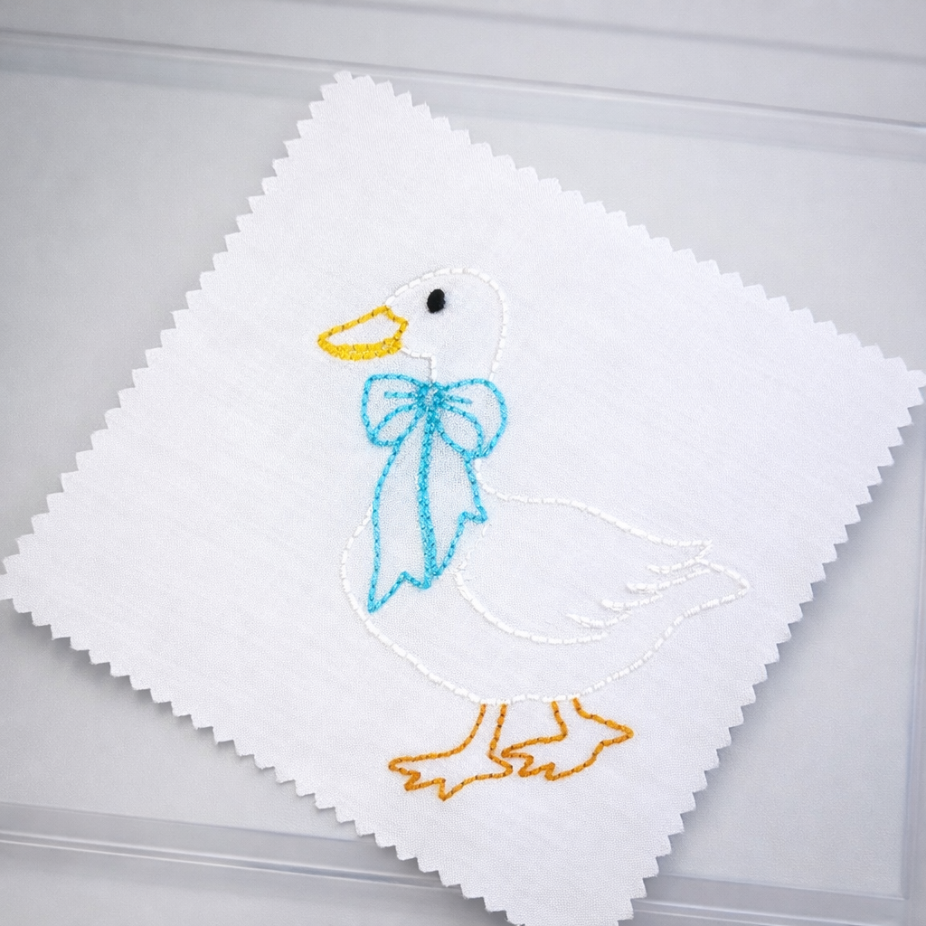 Vintage inspired goose embroidery kit