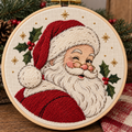 Santa Claus Hand Embroidery Pattern | Christmas PDF Download