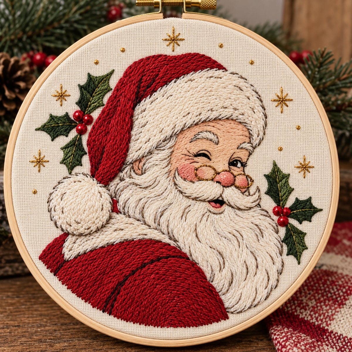 Santa Claus Hand Embroidery Pattern | Christmas PDF Download