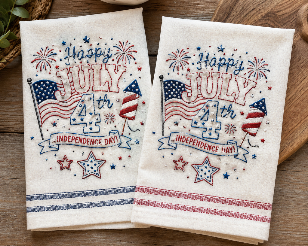 July 4th Hand Embroidery Pattern PDF