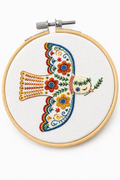 Floral Folk Art Bird Embroidery Kit