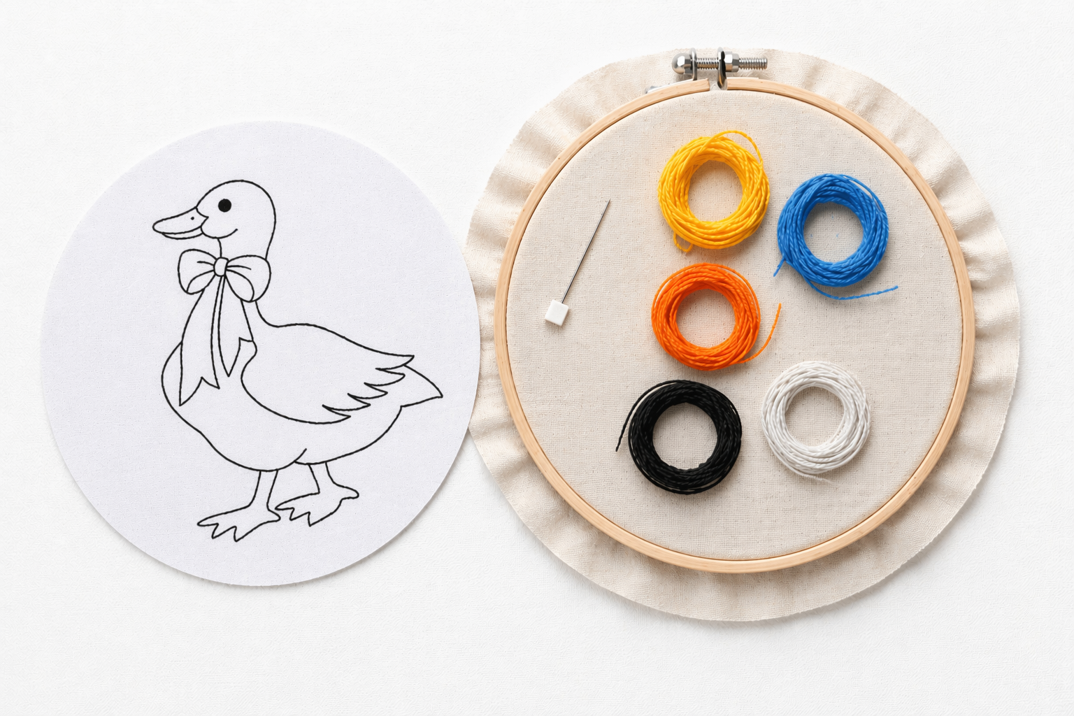 Vintage inspired goose embroidery kit