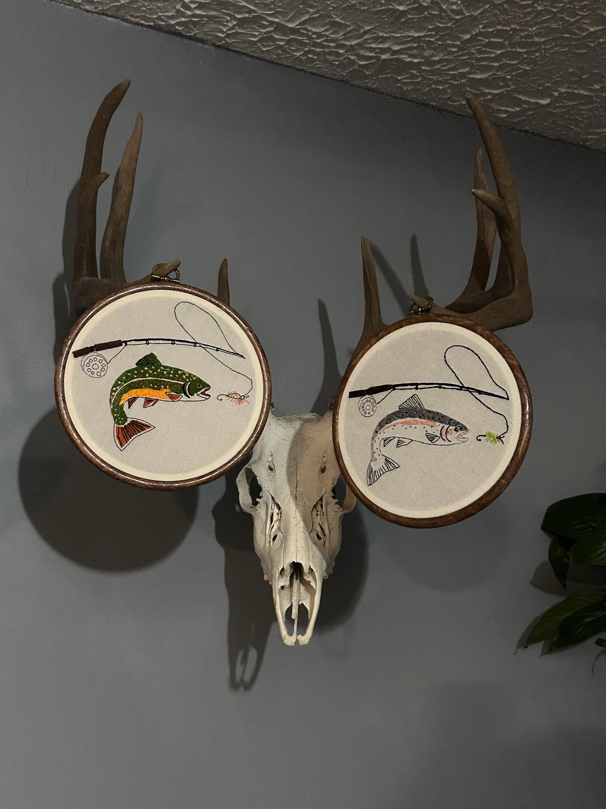 Trout Fly Fishing Embroidery Pattern | Digital PDF Download