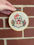 Ghost & Pumpkin Embroidery Pattern PDF | Cute Halloween Ghost | Beginner-Friendly Fall Embroidery