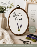 But God Embroidery Pattern PDF | Christian Hand Embroidery Pattern