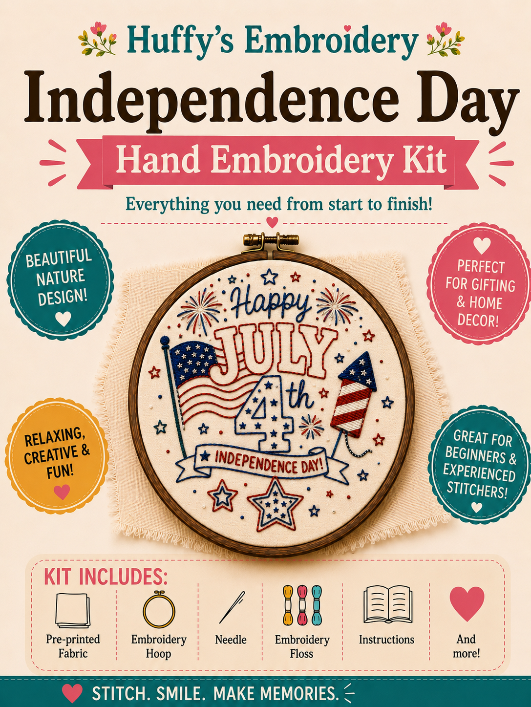 Independence Day Hand Embroidery Kit