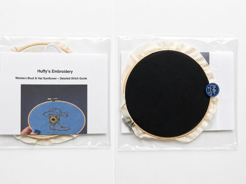 Boots & Sunflowers embroidery kit