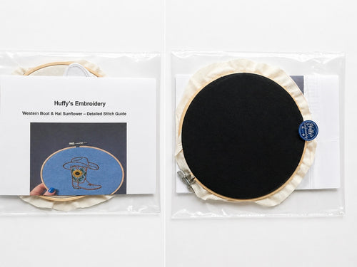 Boots & Sunflowers embroidery kit