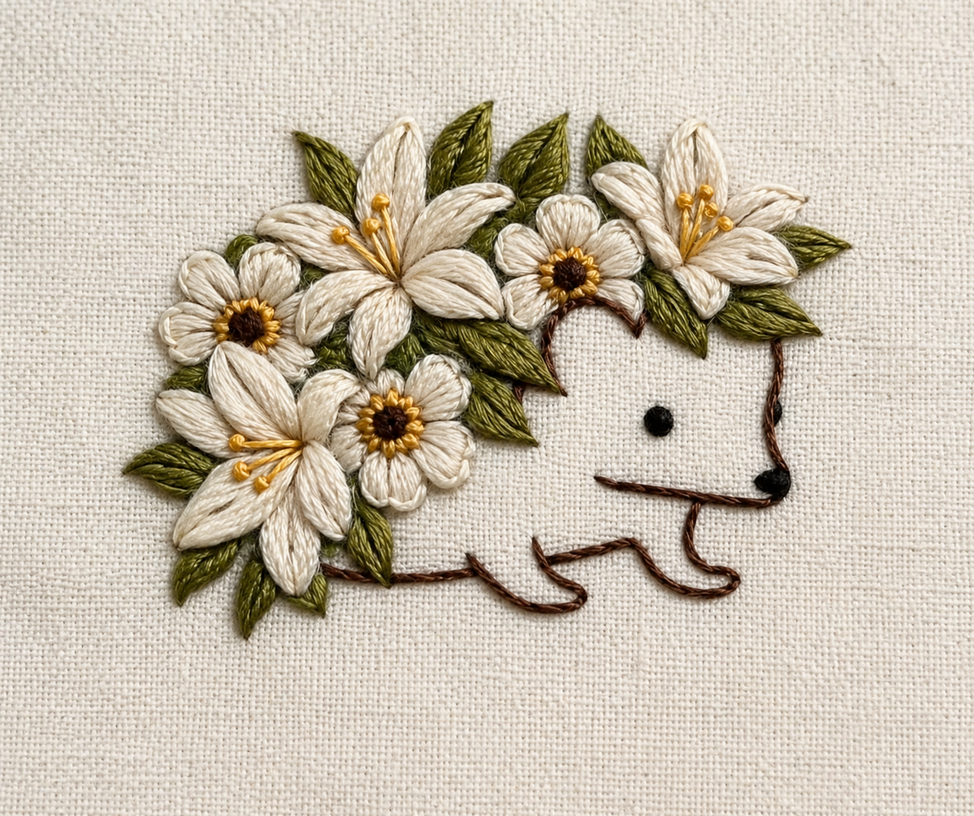 Floral Hedgehog PDF