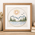 Mountain Lake Landscape PDF